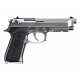 Страйкбольный пистолет WE BERETTA M9A1 new, хром, металл, рельса, блоубэк WE-M012-SV